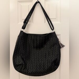 Stella & Dot Braided Zip Top Hobo Bag
